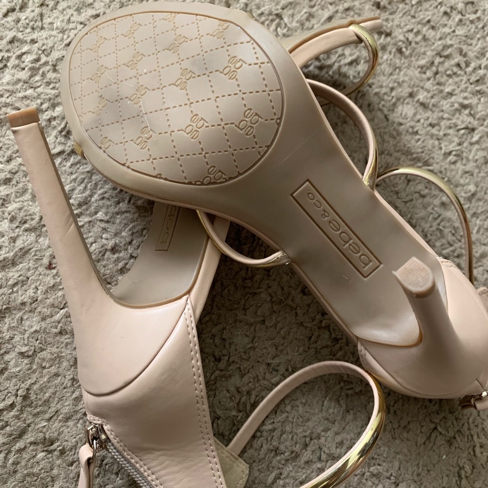 bebe & co. Gold Strappy Heels - Picture 8 of 8